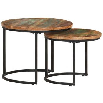 vidaXL Nesting Tables 2 pcs Solid Reclaimed Wood