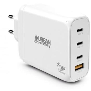 Cargador Portátil Urban Factory GPS14UF Blanco 100W Powerbank