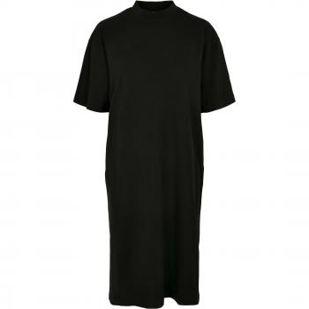 Urban Classics Ladies Organic Long Oversized Tee Dress in Black