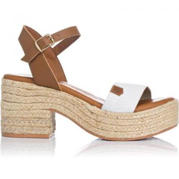 Sandal Zapatos marca Popa modelo Ct17601-001 para mujer en color blanco, Sandalias de Mujer POPA SANDALIAS DE TACON ABAKA BLANCO