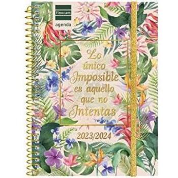 Agenda Escolar 2023-2024 Finocam Secundaria 1/8 SVH Imposible Semana Vista Horizontal Espiral Multilingüe 120x164mm