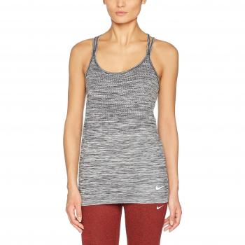 Nike W Nk Df Knit Camiseta sin Mangas, Mujer, Negro
