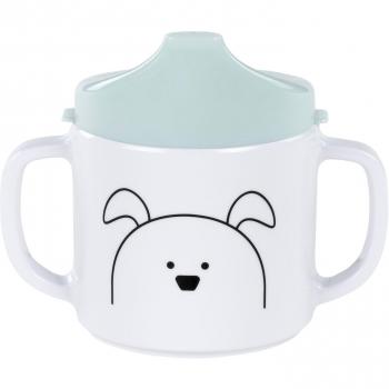 Lässig - Taza para niños, vaso con boquilla de melamina antideslizante, apta para lavavajillas, Cup More Magic verde menta