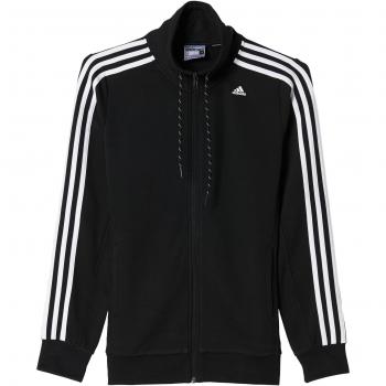 adidas ESS 3S Tracktop - Sudadera para mujer, talla XS, color negro / blanco