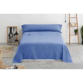 Juego de Sábanas Lisas 3 Piezas 50% Algodón - 50% Poliéster. Set Sábanas Encimera, Bajera Ajustable y Funda Almohada