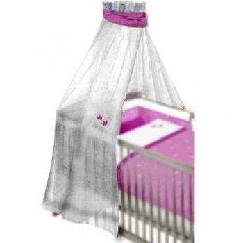 Träumeland tt12504 Cielo Para Cuna Coronas, 160 x 300 cm, color rosa