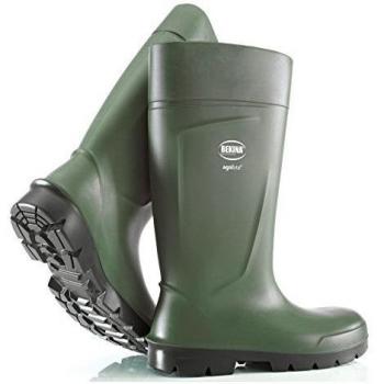 Botas de Seguridad para Hombres, Puntera de Acero y Suela de Seguridad para la Agricultura, Ligeras, de Gran Comodidad, Antideslizante, Resistente al Productos de Limpieza, Verde, EU 39