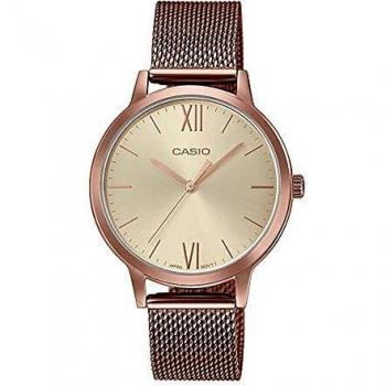 Casio Reloj Analógico para Mujer de Cuarzo con Correa en Acero Inoxidable LTP-E157MR-9AEF