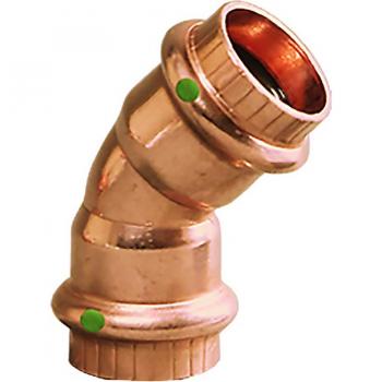 Viega ProPress 1-1/2 Inch - 45° Copper Elbow - Double Press Connection - Smart Connect Technology