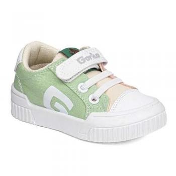 Zapatillas de lona tricolor para niños con cierre adherente Gorila Mick Nude/Aqua Multicolor 31