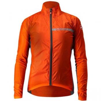 Chaqueta cortavientos Castelli Squadra Stretch mujer Naranja