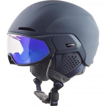 Alpina Snow Casco Con Visera Alto V, Casco de esquí unisex-adultos, color Ink Matt, talla 51-55 cm