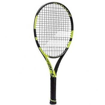 Babolat Pure Aero Junior 25 inch Negro/Amarillo Raqueta de tenis, 4_1/8, Factory Strung