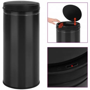 Cubo de Basura con Sensor Automático 80 L Acero Inoxidable Color Plateado y Negro