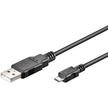 Cable Micro USB 1.8m USB A a Micro USB B 5 Pines USB 2.0 Color Negro