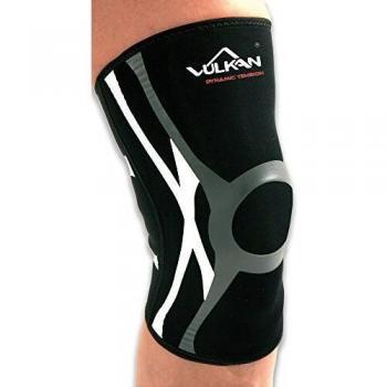 Vulkan Tensión Dinámica Rodillera Cerrada, Hombre, Negro/Blanco, XL
