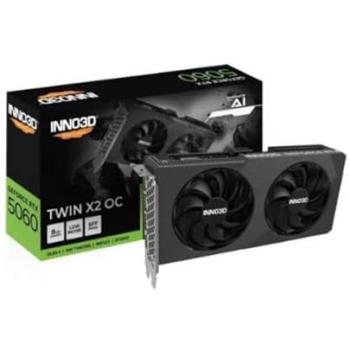 Tarjeta Gráfica Inno3D GeForce RTX 5060 Twin X2 OC V2, 8GB GDDR7, HDMI y 3xDP