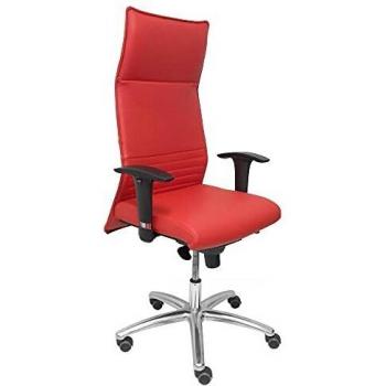 Sillón de Oficina XL Albacete en Similpiel Rojo, Soporta hasta 160kg - Piqueras y Crespo