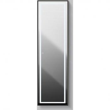 Espejo de baño rectangular New York Ledimex con luz LED frontal fija Triled de 160X40 en color negro