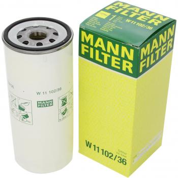 Original MANN-FILTER Filtro de aceite W 11 102/36 – Para automóviles y vehículos de utilidad