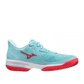Zapatillas de tenis Mizuno Wave Exceed Tour CC WOS Celeste Rojo Mujer