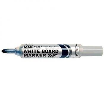 Pentel MWL5M Maxiflo Rotulador para Pizarra Blanca, Punta Redonda, Ancho de Línea 2.5mm, Color Azul, con Regulación del Flujo de T