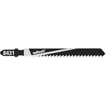 wolfcraft 8431000 (L) hojas de sierra de calar vástago T/HCS/madera blanda/cortes rápidos y bastos PACK 2