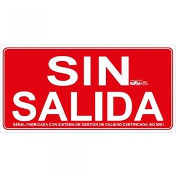 Señalización PVC Clase A - Señal Sin Salida 200x250mm