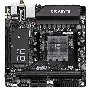Gigabyte Technology Placa Base A520I AC 1.1 AM4 MITX 2XDDR4, Multicolor