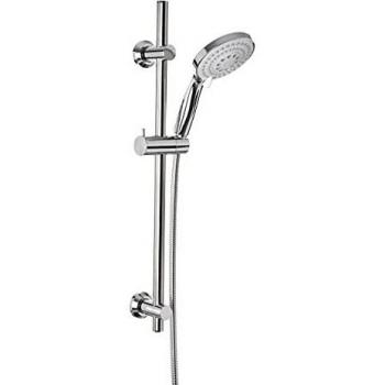 TATAY Kit Alcachofa Ducha Jerez con Soporte y Barra 1.5M, 12 cm de Diámetro, de ABS, 4 posiciones, Sistema de Ahorro de Agua y Antical, Cromado