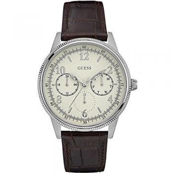 Guess Reloj Multiesfera para Hombre de Cuarzo con Correa en Cuero W0863G1