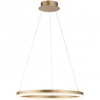 Lámpara colgante LED Titus, redonda Ø 60 cm, latón mate, dimmable