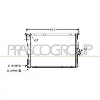 Radiador de refrigeración del motor PRASCO BM802R005