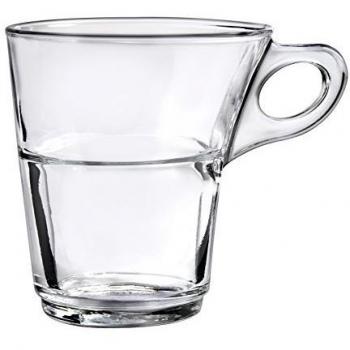 Taza Café Apilable Transparente 220cc Caprice - Set de 6 Duralex