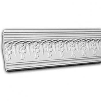 Cornisa Decorativa de Estuco Estilo Neoimperio Blanca 2 m - PROFHOME DECOR