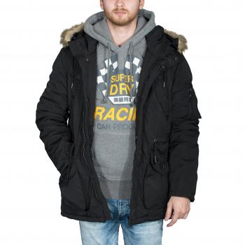 BetterStylz - Abrigo - Parka - para hombre negro XL
