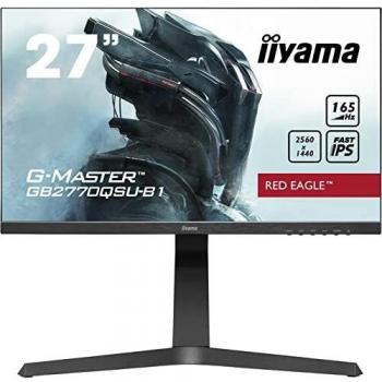 Iiyama G-Master Red Eagle GB2770QSU-B1 27 WQHD IPS Gaming Monitor, 2560 x 1440, 0.5ms Response Time, 165Hz Refresh Rate, FreeSync Premium
