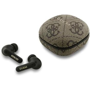 Auriculares True Wireless Guess 4G Script Logo ENC con Asistente de Voz y 16h de Batería - Marrón