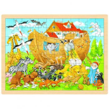 Puzzle de Madera Encastre 96 Piezas - Entrada en la Arca de Noé