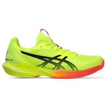 Zapatillas de tenis ASICS Solution Speed FF 3 Clay Paris Hombre - Color: Amarillo, Negro, Verdes - Talla: 41.5 EU