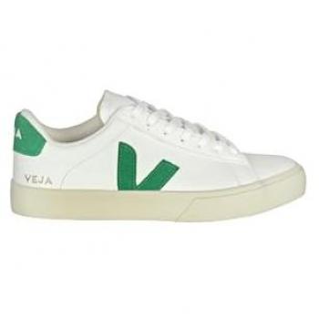 Veja Campo Chromefree Leather Sneakers - Extra White/Emeraude - Men's Size 3