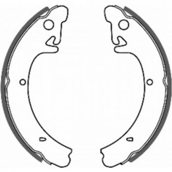 Juego de zapatas de freno ABE C0L002ABE, incluye zapatas de freno traseras, fabricadas con materiales de alta calidad para un rendimiento óptimo, diseño específico para una fácil instalación y ajuste perfecto en el sistema de