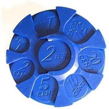 Monedero organizador de monedas clasificador color azul
