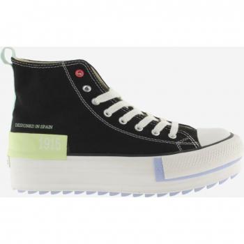 Zapatillas Victoria Tribu Doble Retro de Lona Abotinadas con Suela Dentada