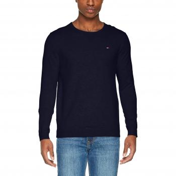 Tommy Jeans Hombre Original suéter Manga Larga  Azul