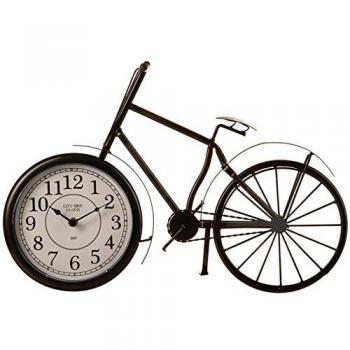 Reloj de Mesa Vintage en Forma de Bicicleta - 52 x 32 cm - Accesorio Decorativo Original