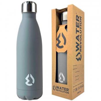 Botella Térmica Water Revolution Gris 500ml Aislamiento 24h Frío/12h Caliente
