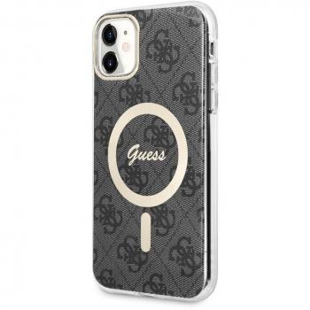 Funda Protectora Guess 4G IML MagSafe para Apple iPhone 11 Negra