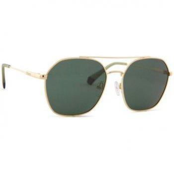 Polaroid Unisex Sunglasses PLD 6172/S with Polarized Green Lenses and Gold Frame, One Size
