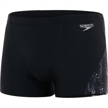 Bañador de hombre Speedo Allover V-Cut Aquashort negro gris - 28